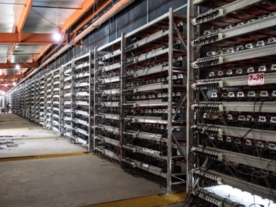 A well-maintained mining farm showcasing organized server racks and efficient cooling systems.
